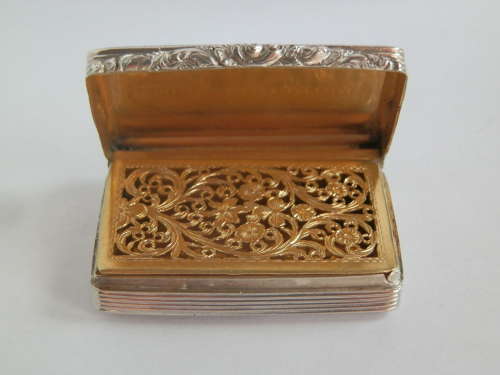 George IV silver vinaigrette, Joseph Taylor, 1826