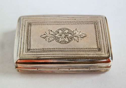 George IV silver vinaigrette, Joseph Taylor, 1826