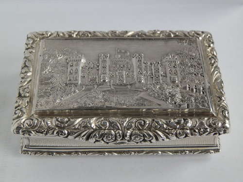 George IV Windsor Castle antique snuff box, Taylor & Perry, 1823