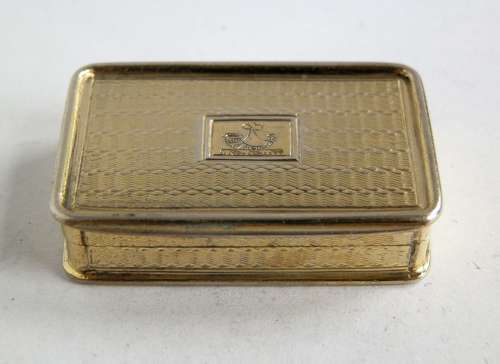 A fine silver gilt Vinaigrette by Nathaniel Mills, 1836