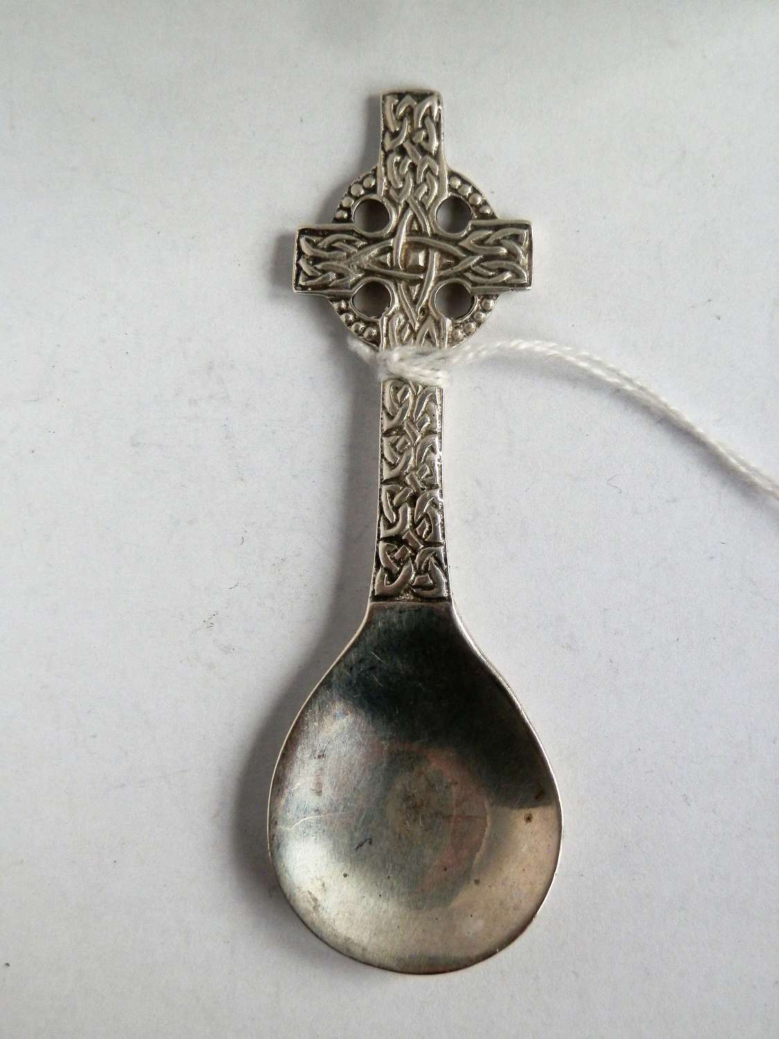 Scottish silver caddy spoon, Glasgow, 1948