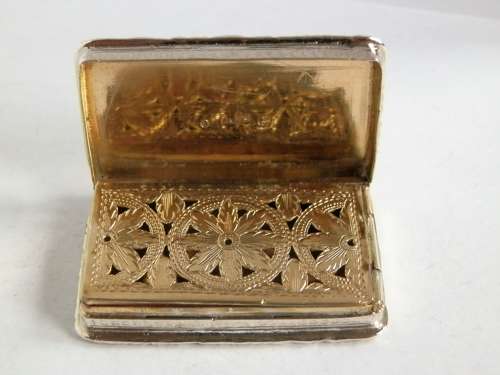 William IV silver castle top vinaigrette, Taylor & Perry 1838