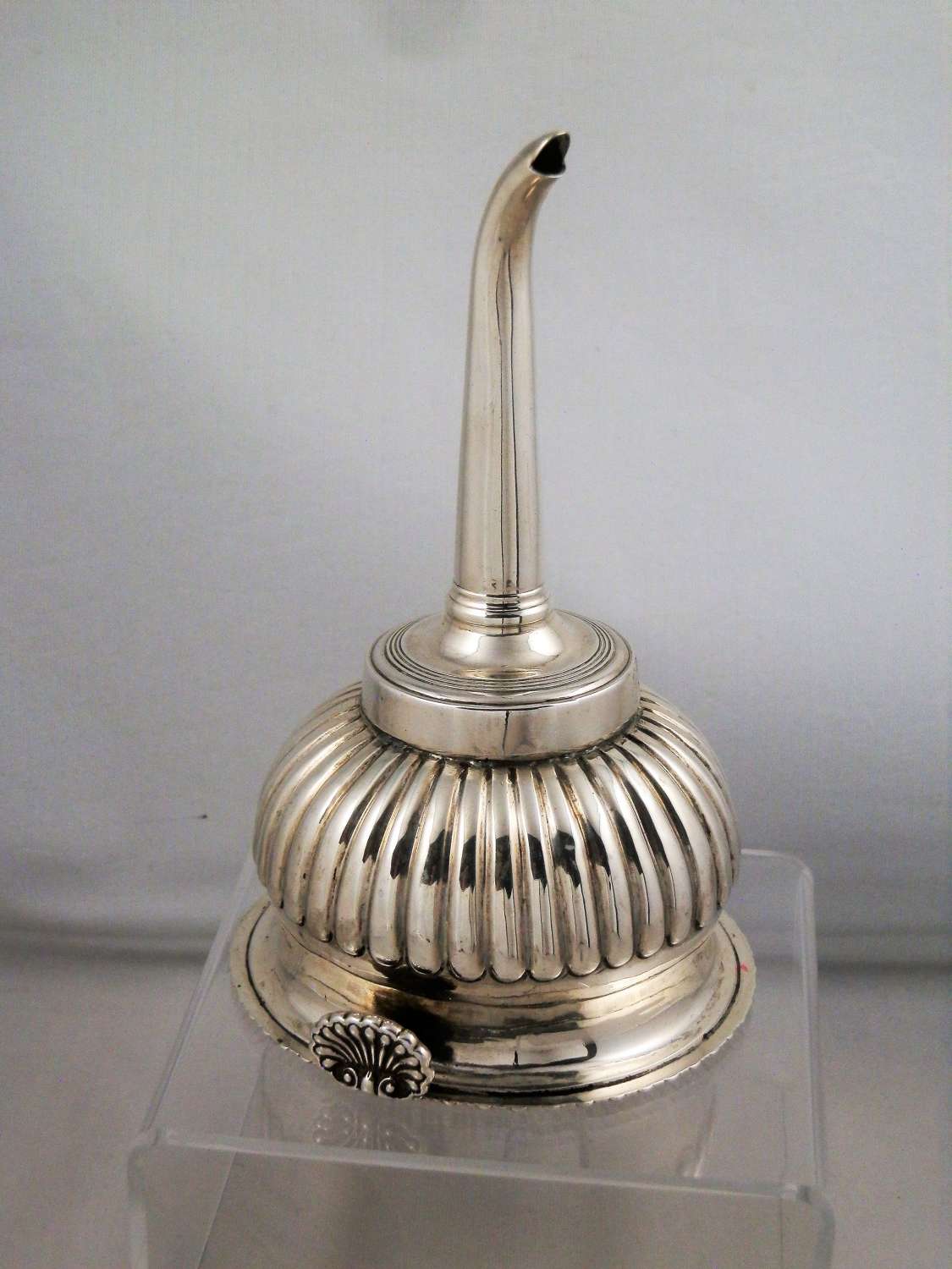 Silver George III wine funnel, London 1815