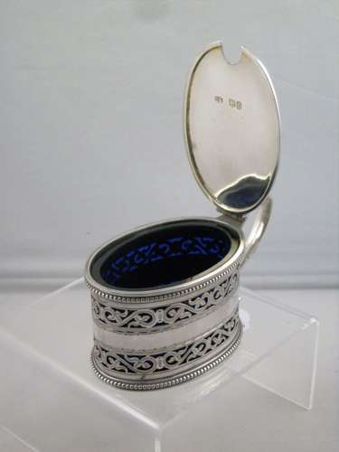 Victorian silver mustard pot, London 1880