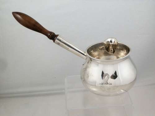 George II silver brandy pan, London 1748