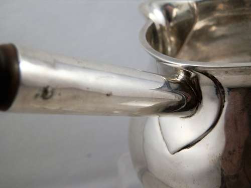 George II silver brandy pan, London 1748