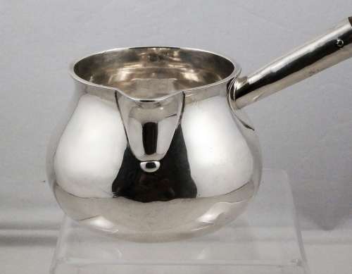 George II silver brandy pan, London 1748