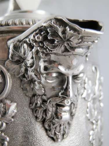 Victorian silver and glass decanter, Elkington, 1869