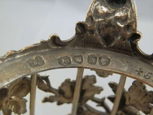 Victorian silver glit sugar basket, Barnard Brothers 1844