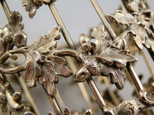 Victorian silver glit sugar basket, Barnard Brothers 1844