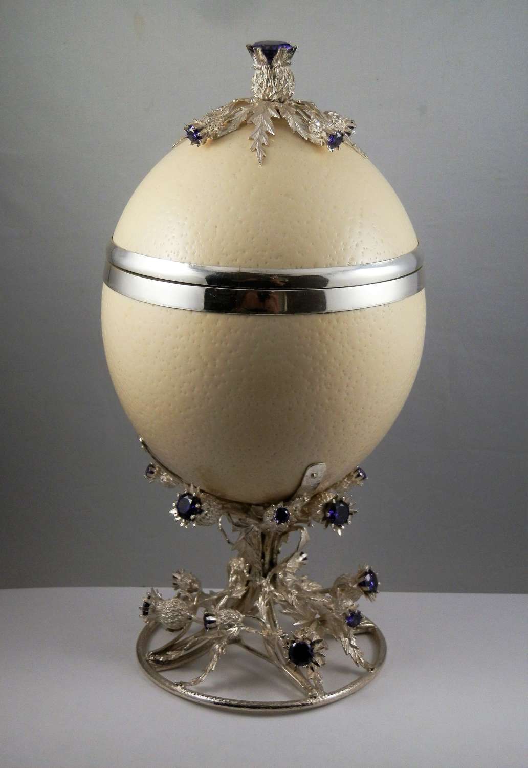 Silver mounted Ostrich egg, Edinburgh, 2019