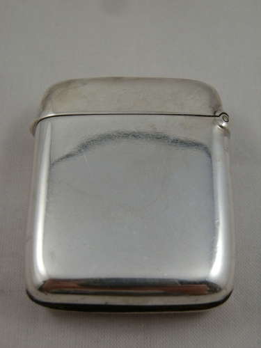 Edwardian silver gaming vesta, Birmingham 1910
