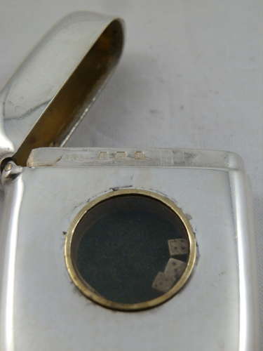 Edwardian silver gaming vesta, Birmingham 1910
