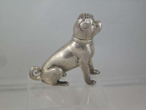 Silver dog style condiments, Italian c.1960