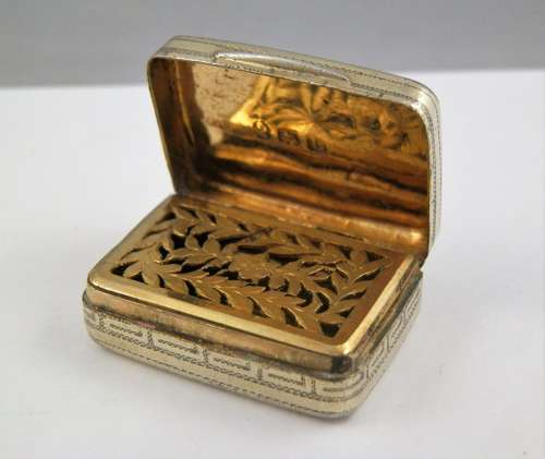 George III silver gilt vinaigrette, London 1806