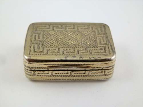 George III silver gilt vinaigrette, London 1806