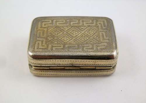 George III silver gilt vinaigrette, London 1806