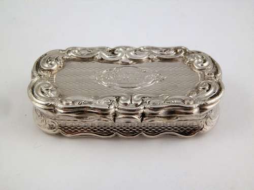 Victorian large silver vinaigrette, Birmingham 1848