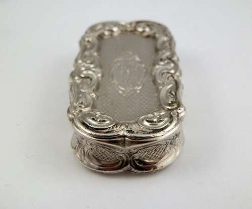 Victorian large silver vinaigrette, Birmingham 1848