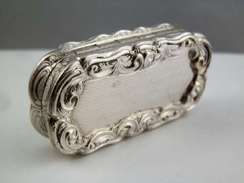 Victorian large silver vinaigrette, Birmingham 1848