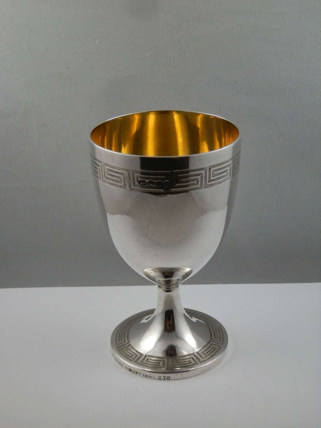 Victorian silver goblet, London 1859