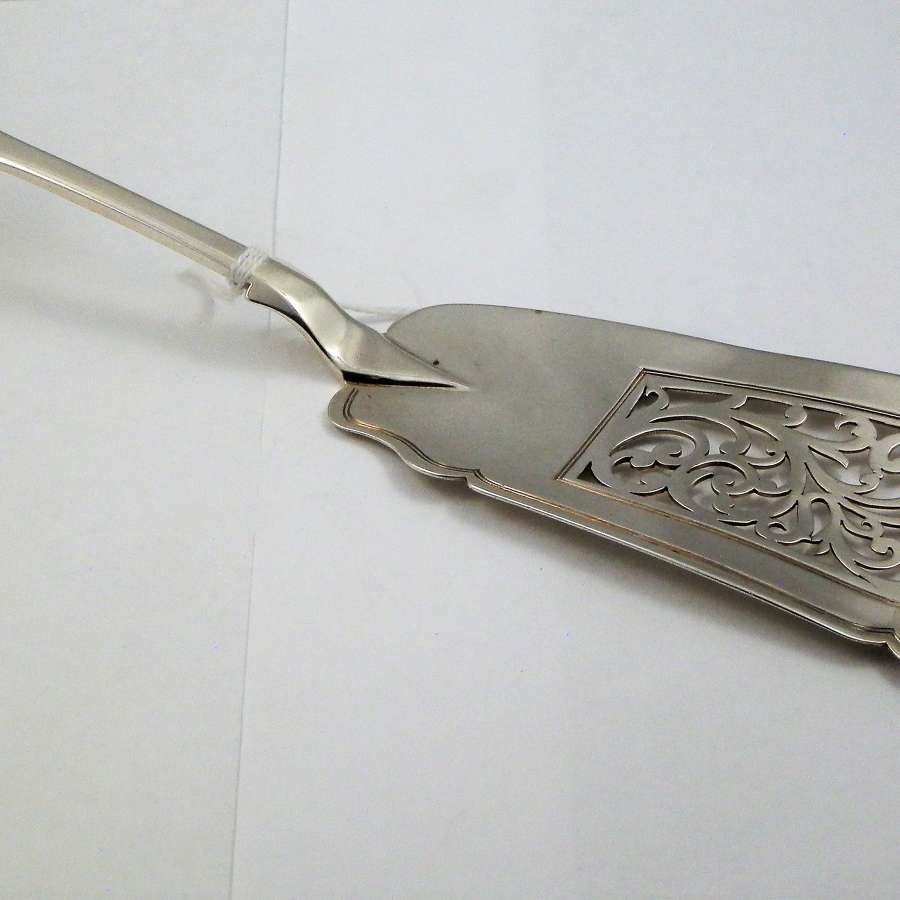 Victorian silver fish slice, Exeter 1848