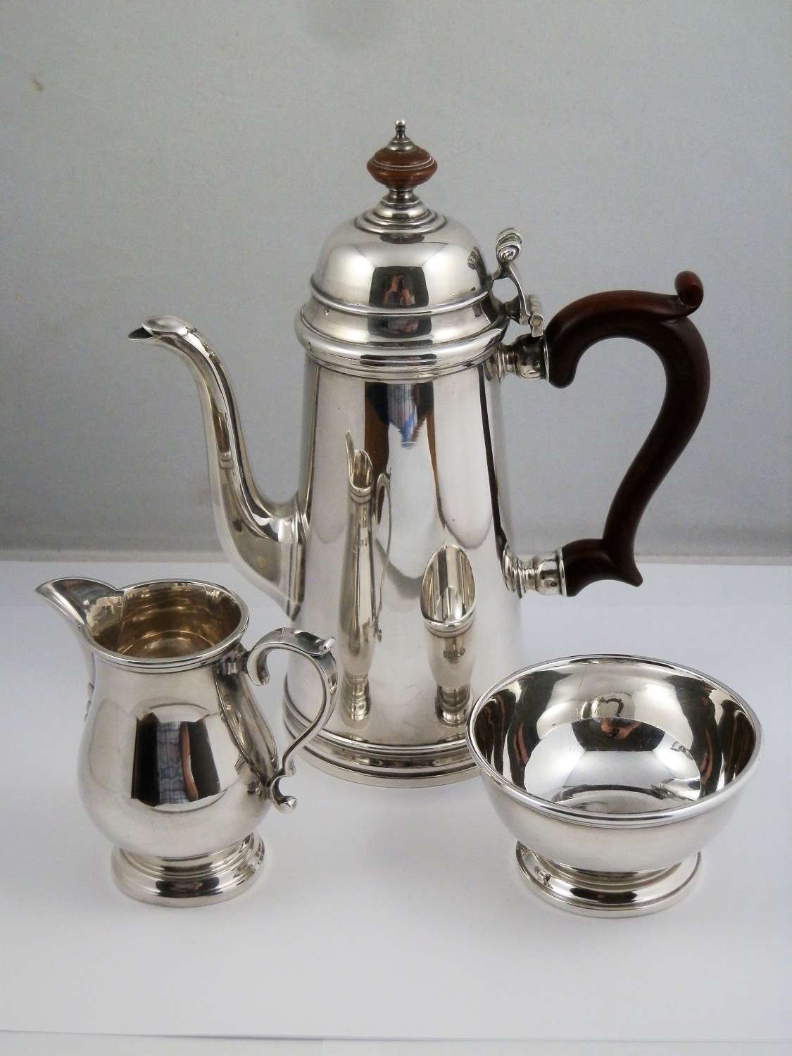 Silver coffee set, Birmingham 1960