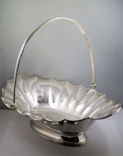 George III large silver basket, London 1788
