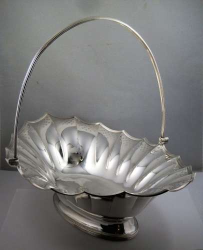 George III large silver basket, London 1788