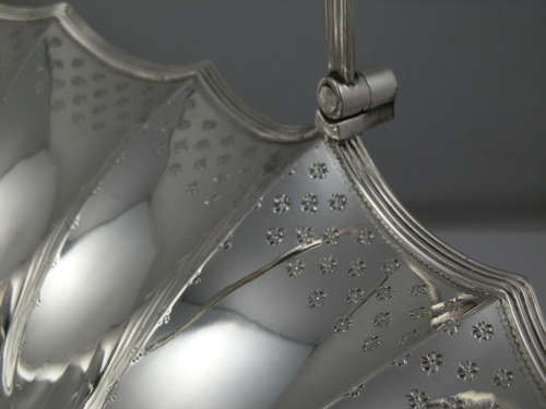 George III large silver basket, London 1788