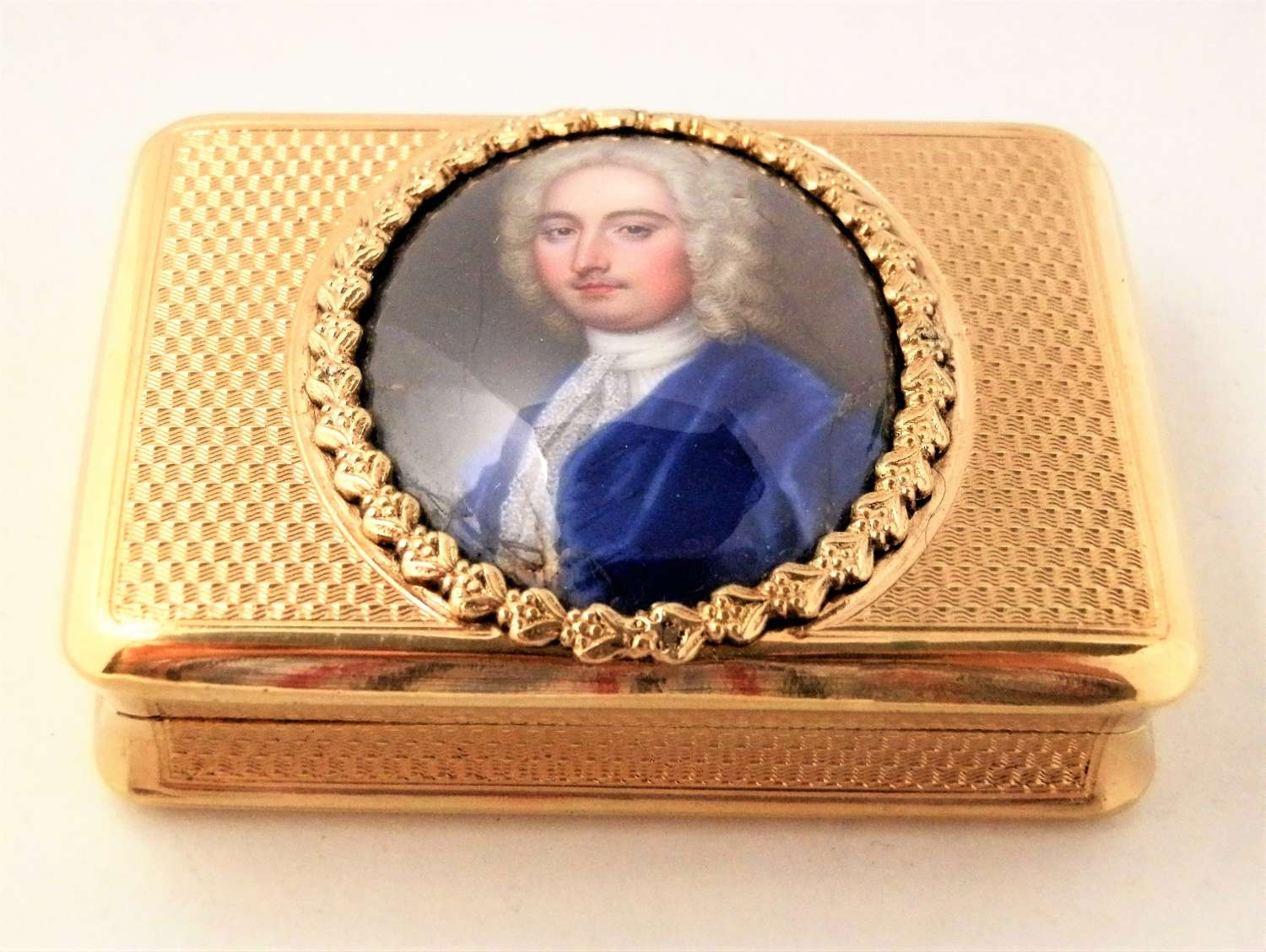 George III silver gilt portrait snuff box, London 1810