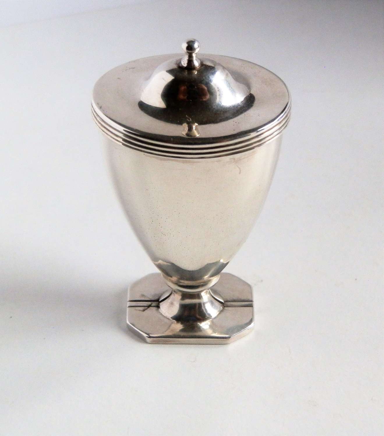 George III silver vase nutmeg grater, London 1800