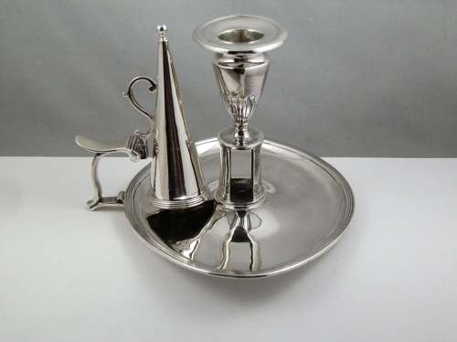 George III silver chamber stick, London 1799