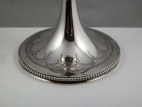 Victorian silver engraved chalice, London 1898