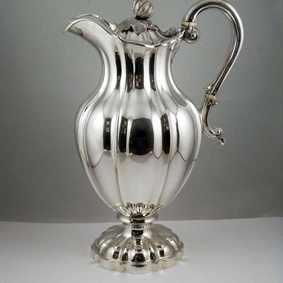 William IV silver wine jug or decanter, 1835
