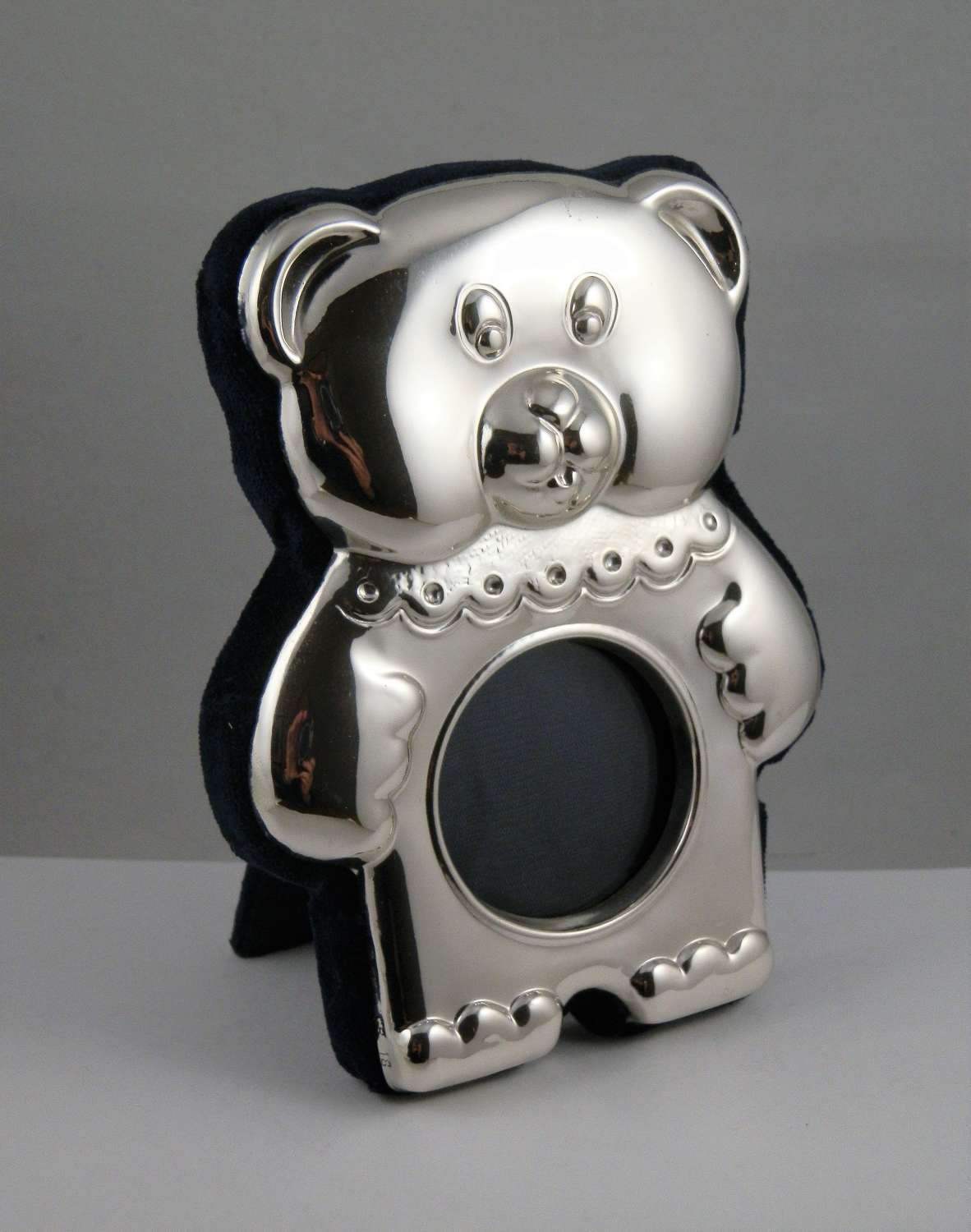 Teddy bear silver frame, Millennium mark, 2000