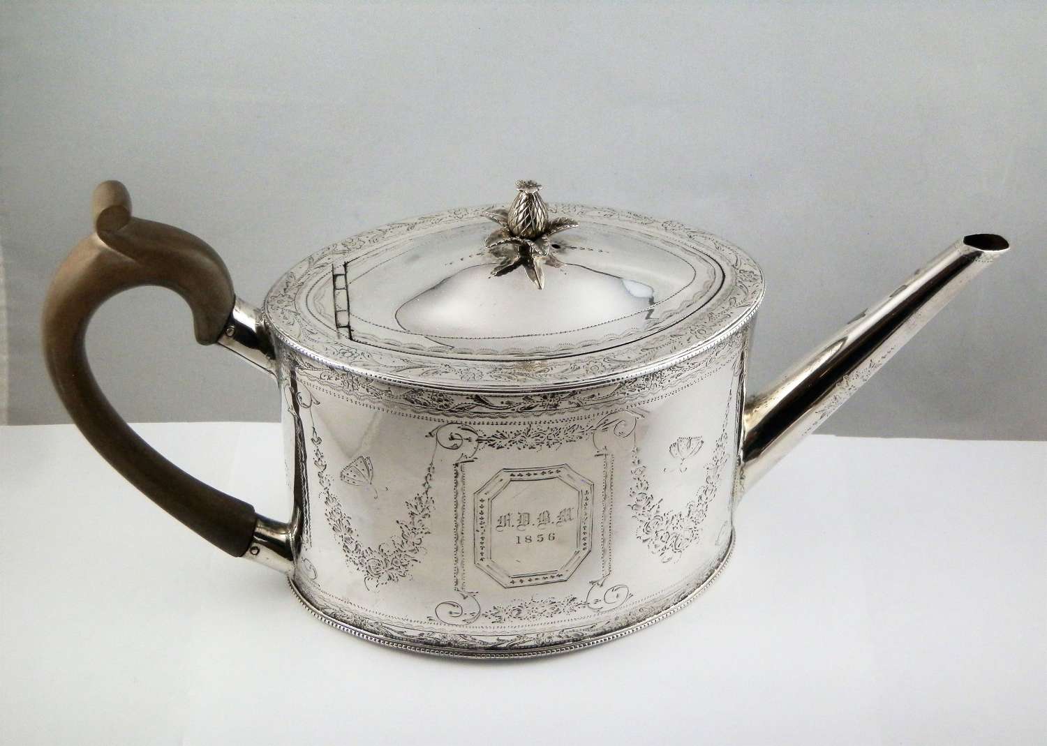 Scottish Provincial Silver teapot, J. Erskine Aberdeen, c.1790