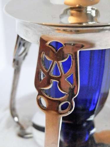 Art Nouveau silver desk inkwell, London 1905