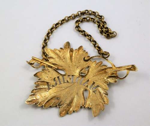 George IV silver gilt Madeira label, London 1824
