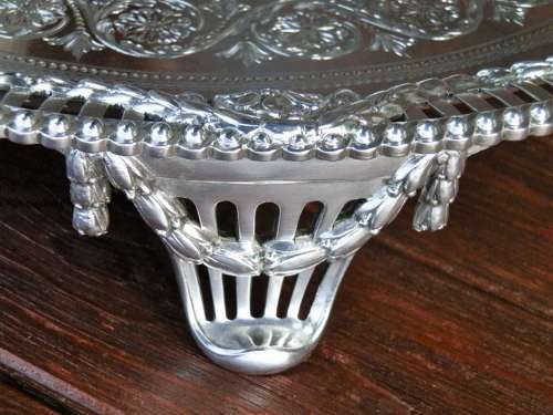 Victorian silver 41cm salver, Stephen Smith London 1879