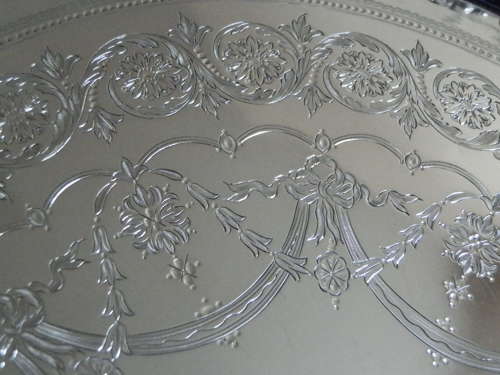 Victorian silver 41cm salver, Stephen Smith London 1879
