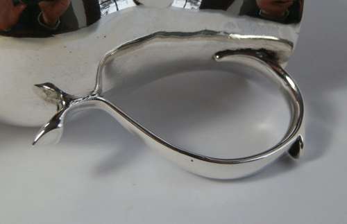 George II silver sparrow beak jug, John Gammon 1736