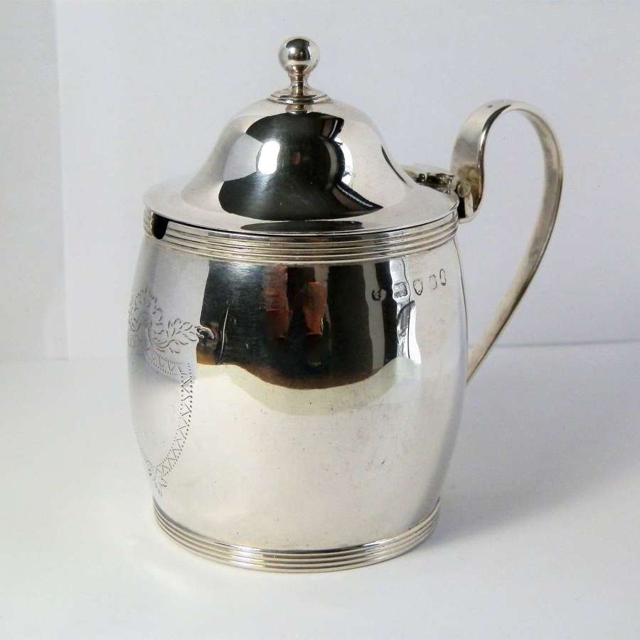 George III silver mustard pot, London 1800