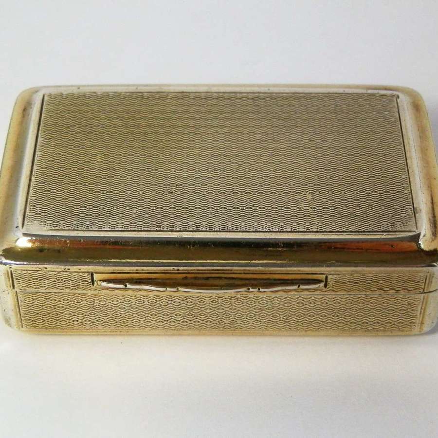 George III silver gilt snuff box, Joseph Wilmore 1812