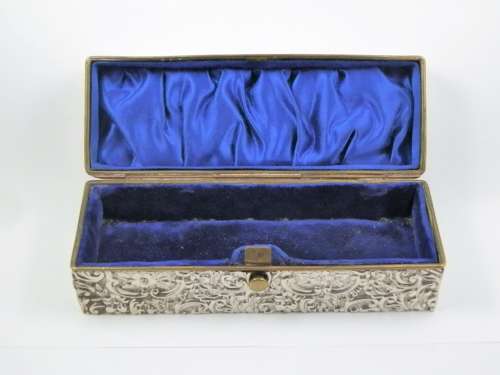 Edwardian silver jewellery box, Birmingham 1902