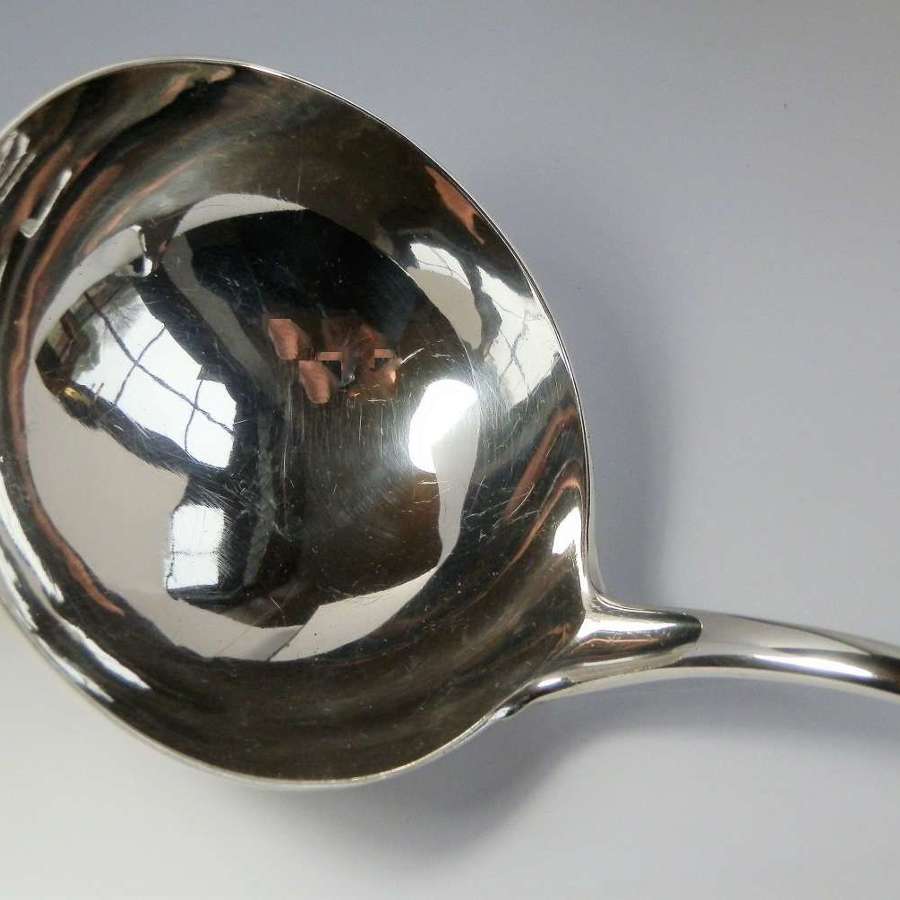 George II silver soup ladle, Ebenezer Coker, London 1748