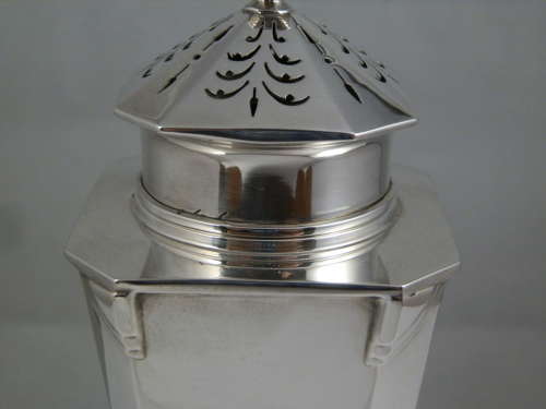 An Art Deco Silver sugar caster and cream jug, Birmingham 1934