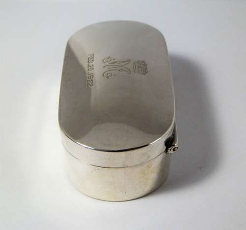 George V silver snuff box, Royal Wedding of Princess Mary, 1922