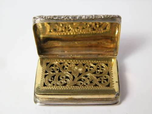 William IV silver vinaigrette, Wm Steen, Birmingham 1831