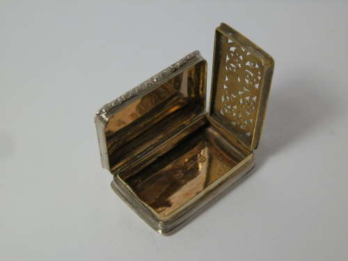 William IV silver vinaigrette, Wm Steen, Birmingham 1831
